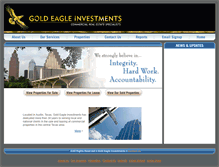 Tablet Screenshot of goldeagleinvestments.com